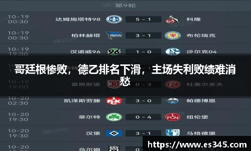 哥廷根惨败，德乙排名下滑，主场失利败绩难消愁