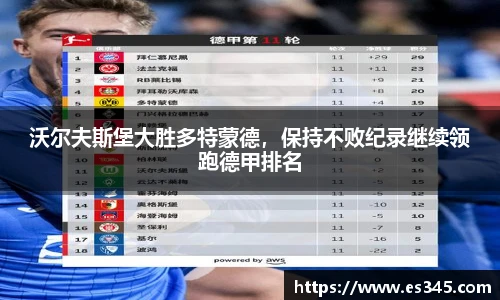 沃尔夫斯堡大胜多特蒙德，保持不败纪录继续领跑德甲排名