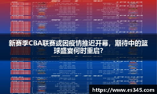 新赛季CBA联赛或因疫情推迟开幕，期待中的篮球盛宴何时重启？